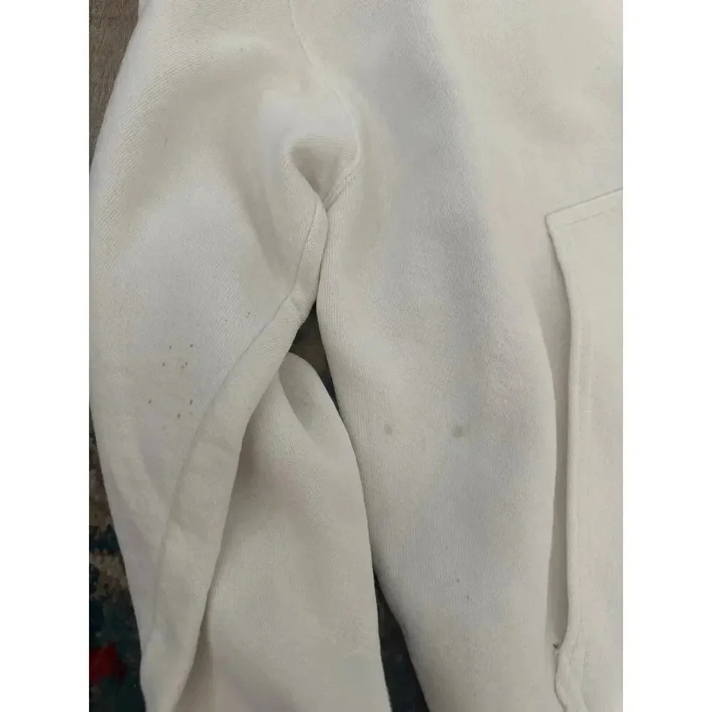 Nike Men's White vintage rare center Swoosh Sweatshirt Size Medium - Picture 7 of 9